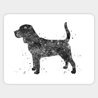 Beagle dog black and white Sticker